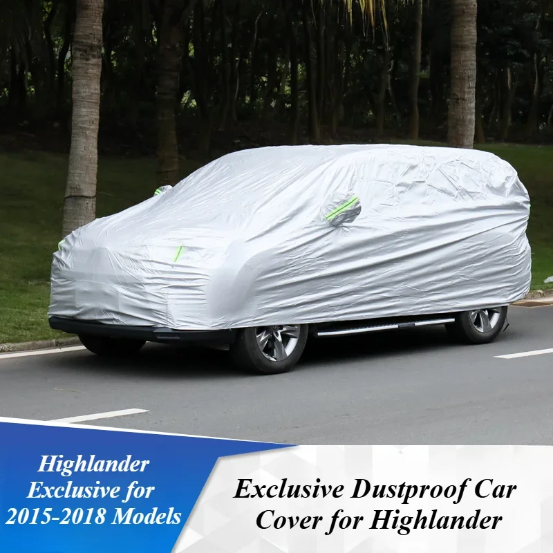 For Toyota Highlander PVC Full car cover 7-seat 5-seat Rain Frost Snow Dust Waterproof Protection Exterior Car Protector Covers