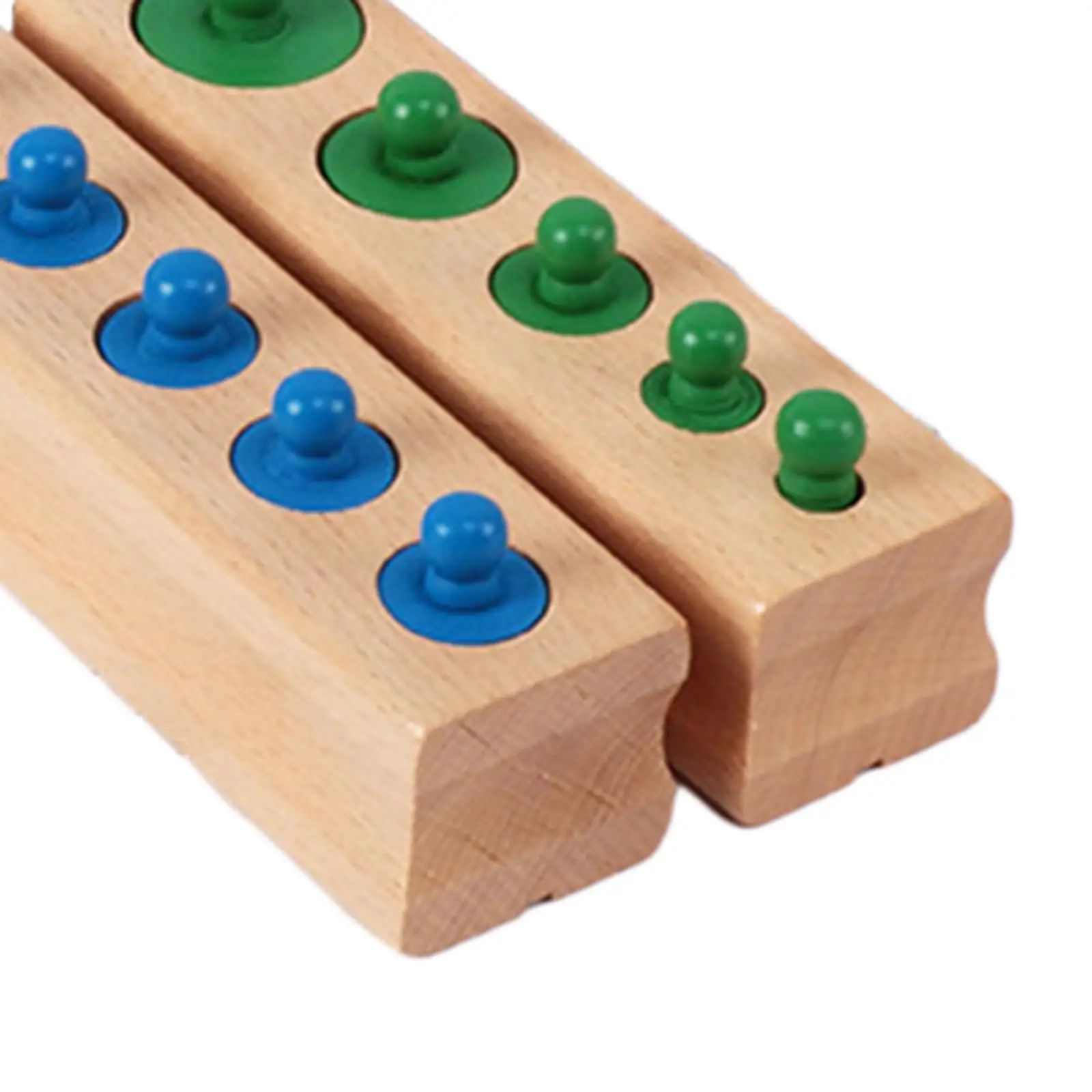 4x Knobbed Cylinders Blocks Socket Montessori Toy for Preschool Toys Baby