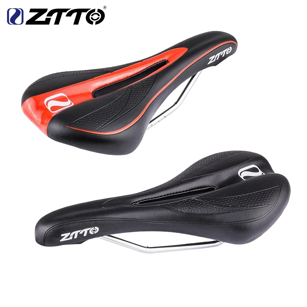 ZTTO Bike Seat Soft MTB Road Bike Saddle, Pain Relief PU Leather Breathable Seat Cushion Bicycle Parts