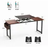 Adjustable Height Standing Desk Whole Piece 71x23 Inch Desktop Home Office Computer Workstation Sit Stand up Desk(71inch) 2