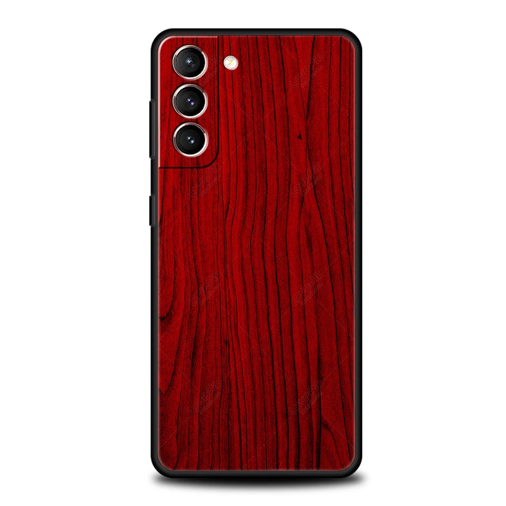 Carved Wood Silicone Phone Case - Elegant Protective Cover