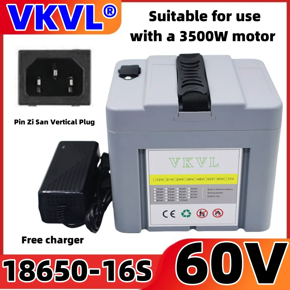 

Air fast transportation New Full Capacity Power 18650 Lithium Battery 60V10ah-50ah Lithium Battery Pack Suitable for 250-2000W