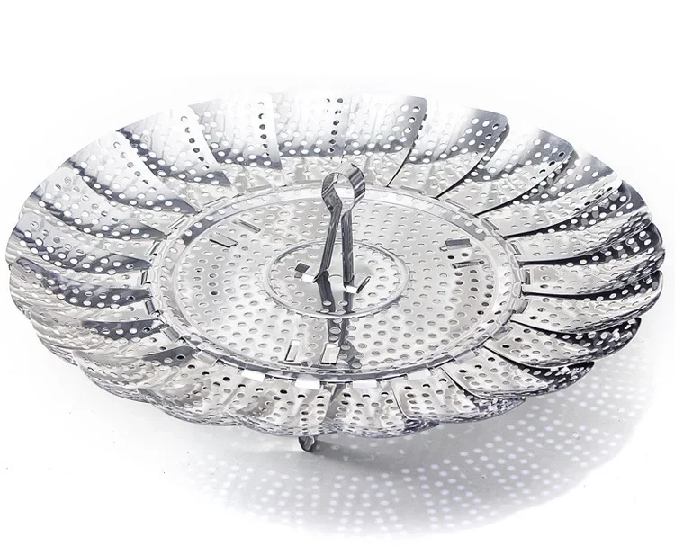 Folding Stainless Steel Steamer Basket Food Cooker
