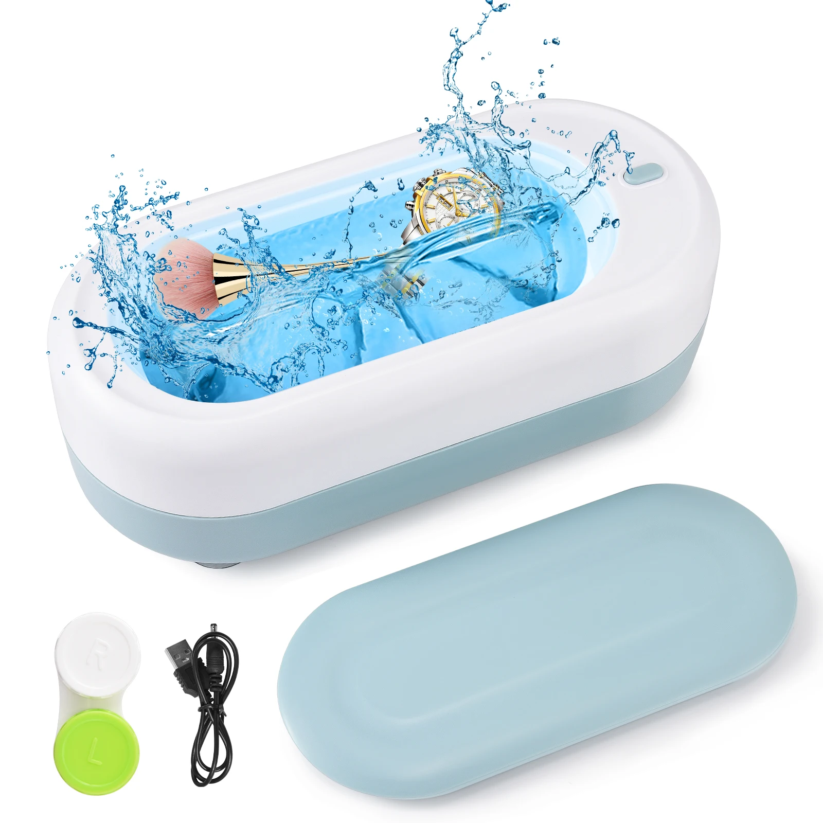 

450 мл ультразвуковой очиститель ювелирных изделий портативный профессиональный ультразвуковой очиститель для очистки ювелирных изделий очков часов бритвенные головки