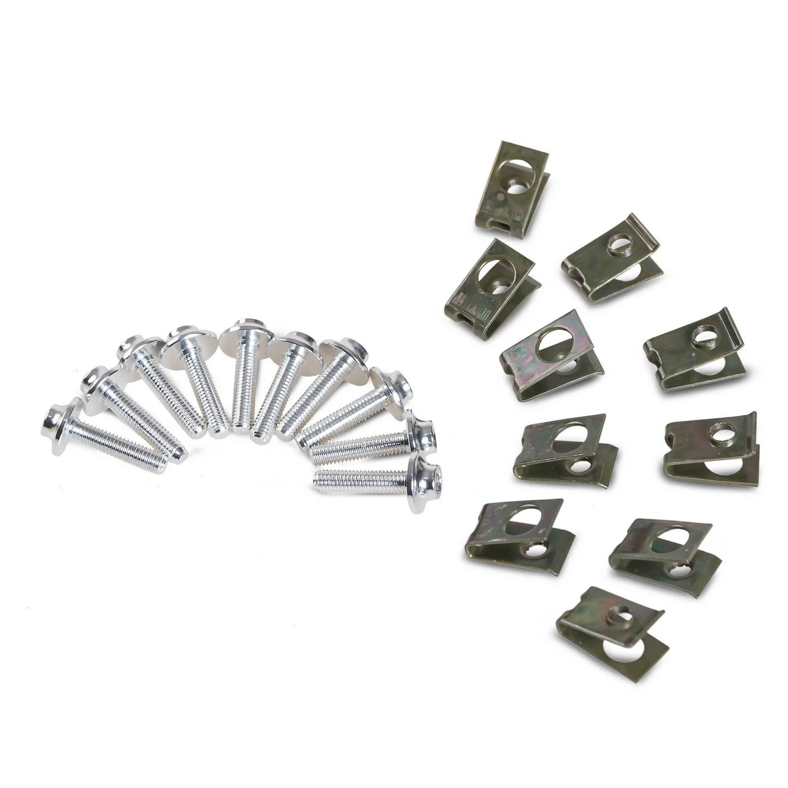 

CNC Motorcycle Universal Silver M5 Fairing Blots Screws Fastener Clips Bolt Clip Set For Honda Kawasaki Suzuki Yamaha Ducati