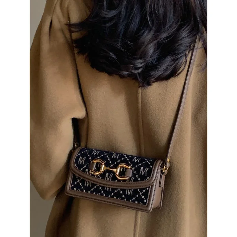 Xiuya Designer Shoulder Bag for Women Elegant Trendyol 2023 Lady Messenger Bag Casual All-match Vintage Flip Cover Bolso Mujer