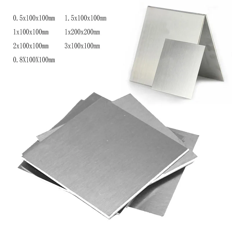 

1pcs Thickness 0.5 to 3mm Stainless Steel Square Plate Polished Plate Sheet 100 x 100mm /200 x 200mm