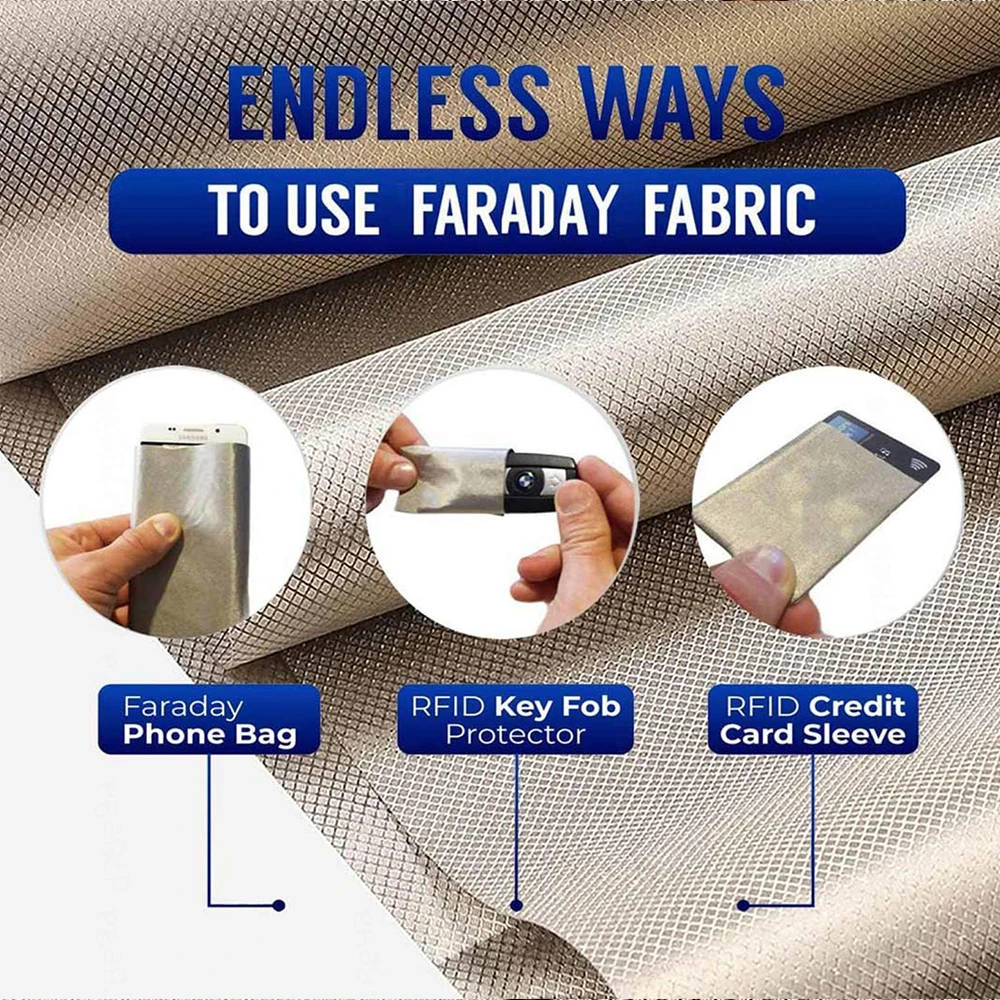 Enhanced Anti-Radiation Faraday Fabric Kit for DIY Shielding and Protection
