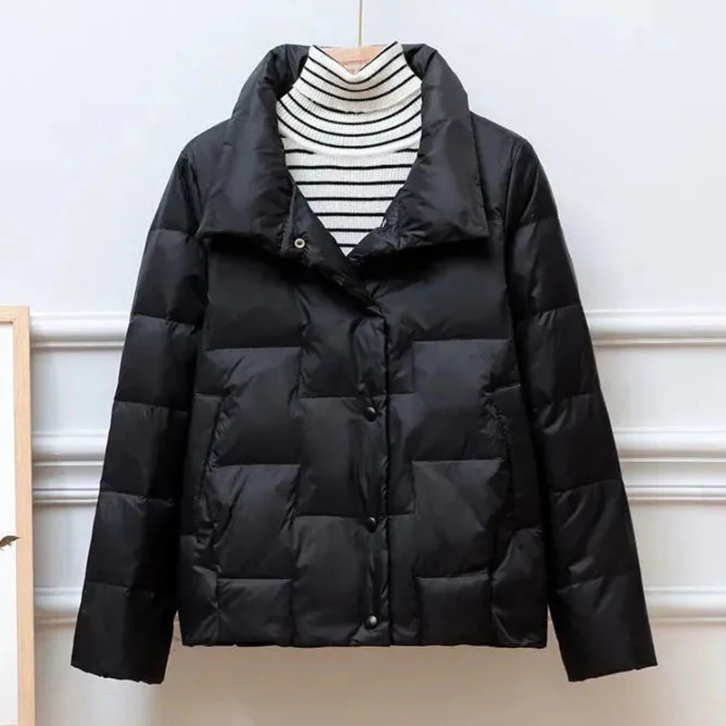 2023 Spring Autumn New Down Jacket Women's Jackets Stand-Up Collar Coat for Women Light Outerwear Female Korean Down Coat Tops