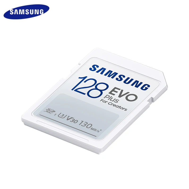 Фото Карта памяти SAMSUNG EVO Plus, 32 ГБ, 64 ГБ, 128 ГБ, 256 ГБ, SDXC, SD-карта, флэш-скорость 130 Мб/с, создает высокоскоростную карту для ноутбука, камеры №4