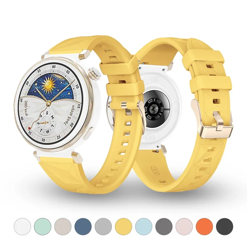 Elegant 18mm Rose Gold Buckle Watch Strap with Quick Release Mechanism