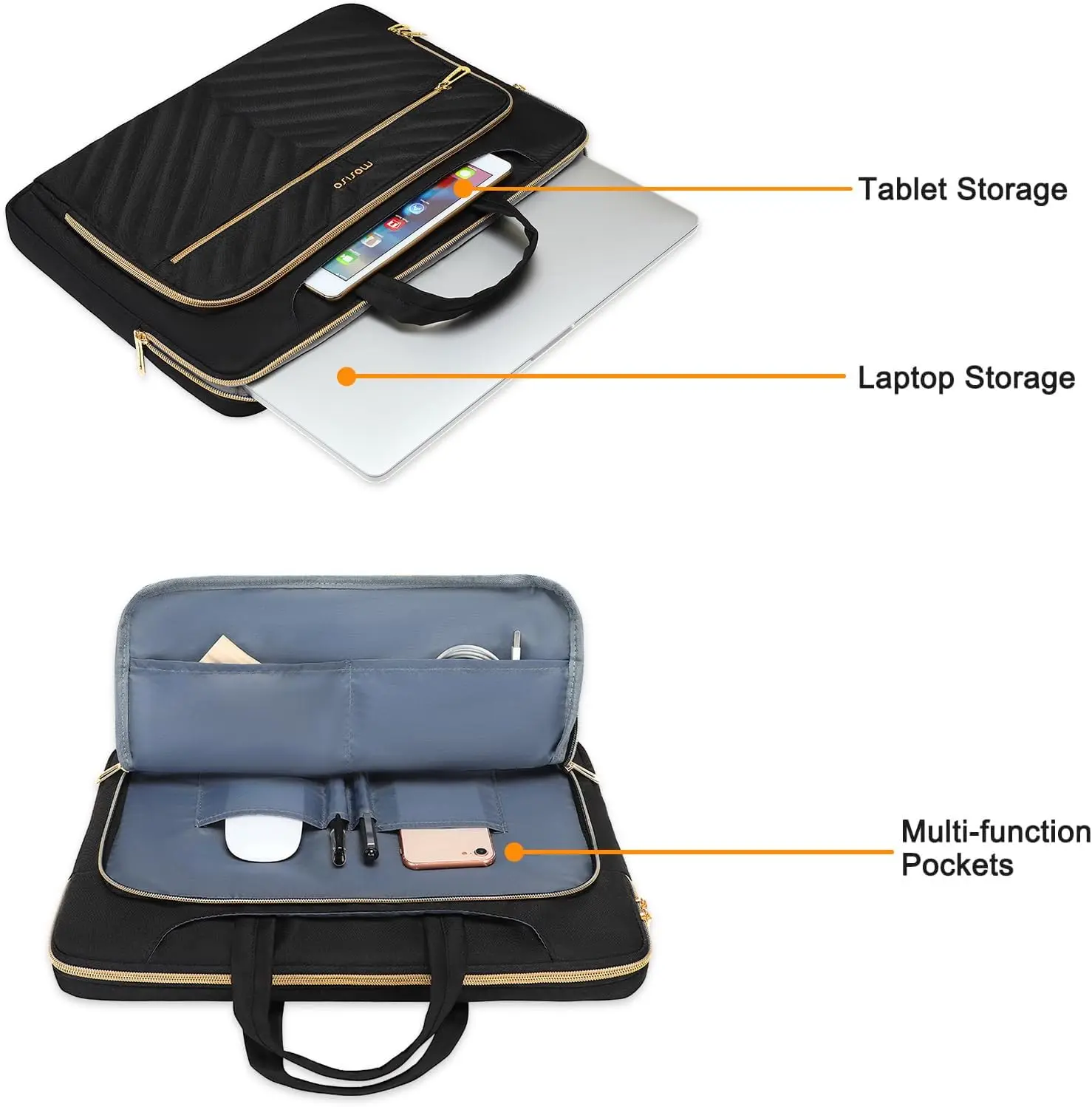 Bolsa Protetor do Portátil para o ar do Macbook Bolsa do Computador Mensageiro do Caderno Bolsa de Ombro A2941 Pro16 m3 A2991 hp Dell Asus 15 Dentro - Imagem 4