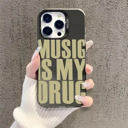 Trendy Creative Love Music English Phone Cover - S25 Plus (Black - YYDSG311)