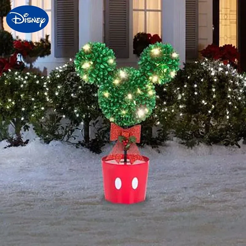 

Disney Микки Маус Рождественская елка мультяшная фигурка модель искусственный цветок светодиодный ночник украшение для стола
