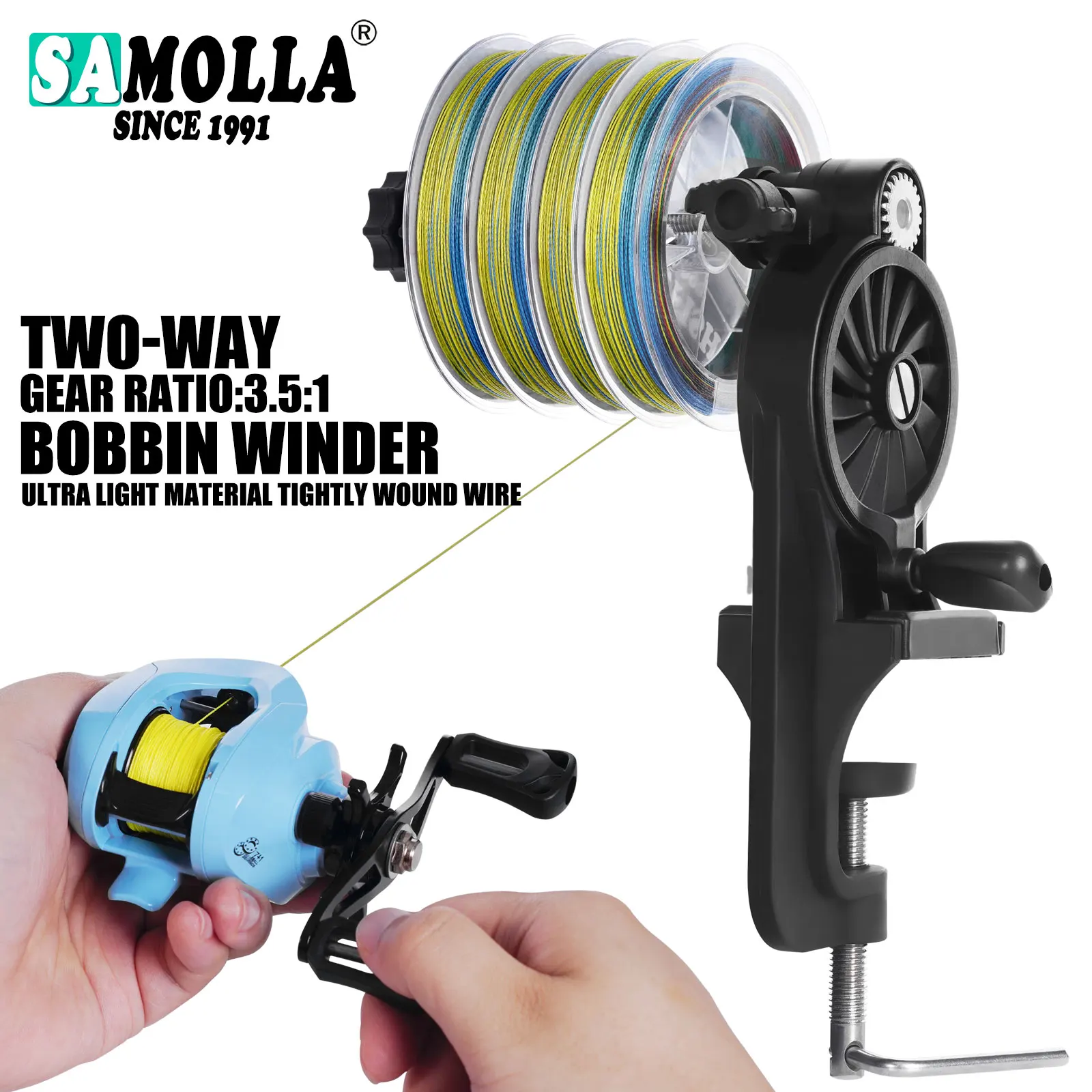 New Fishing Line Spooler for Baitcasting Spinning Reel Portable Fishing  Line Winder Machine Reel Spooler Fishing Tackle Tools