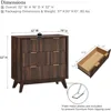 32" Tall Fluted Nightstand Set of 2, Modern Side Table, 3 Drawers End Table w/Storage, Bedside for Bedroom, Nightstands 3
