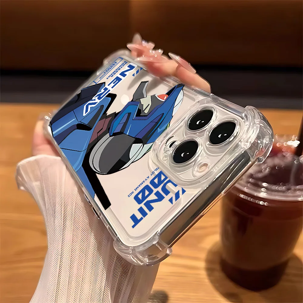 Anime-Inspired Transparent Shockproof Phone Case