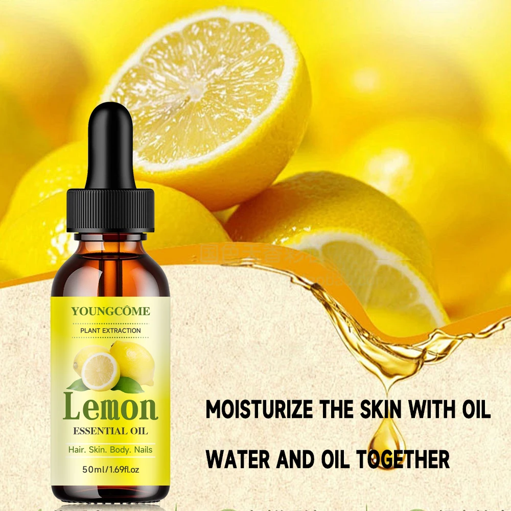 Natural lemon essential oil,hair moisturizer/skin moisture supplement, suitable for face, hair,Anti-wrinkle Face essential oil 2