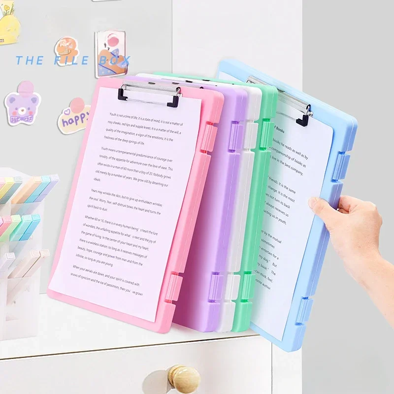 Large-Capacity A4 Clipboards File Folder Box Sturdy Plate Clip Design Multi-functional Efficient Paper Storage Students storage box file folder