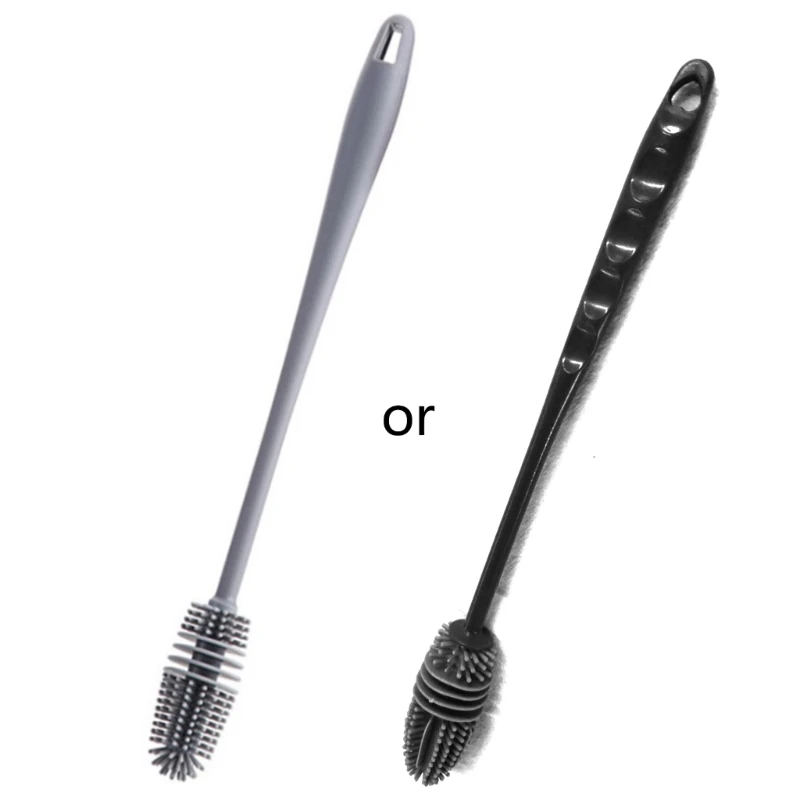 

Cup Cleaning Brush Household Long Handle Silicon Elliptical Brush for Head for Vacuum Flask Baby Bottle Coffee Glasses M M68E