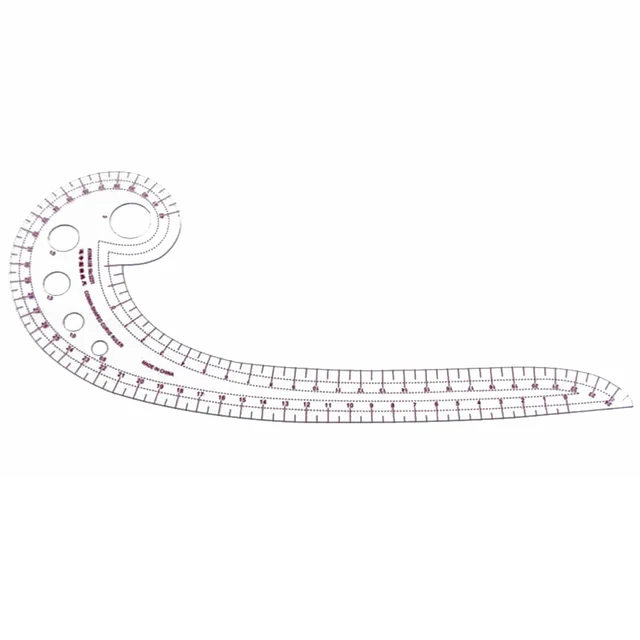 LILSHIM Plastic Transparent Tailor French Curve Sewing Ruler Comma Shaped  Rulers 