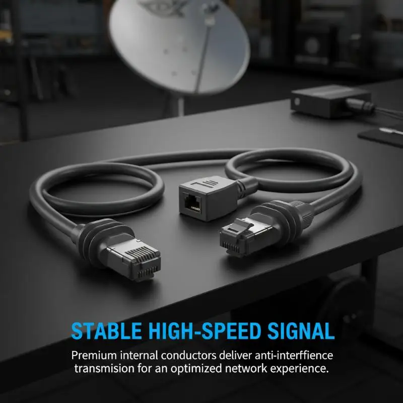 IP68 방수 SPX-RJ45 케이블 1200Mbps 실링 고무링 RJ45 연장 어댑터 케이블 PVC 26AWG 스타링크 Gen3/미니용