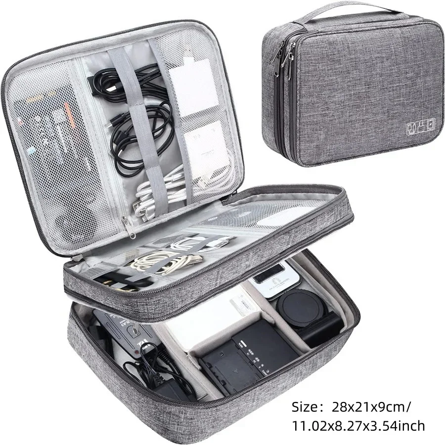 Compact Waterproof Storage Pouch for Digital Accessories and Cables
