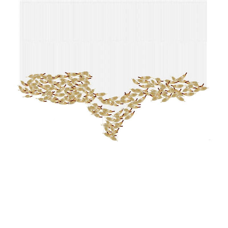 Glass Leaf Pendant Chandelier 6