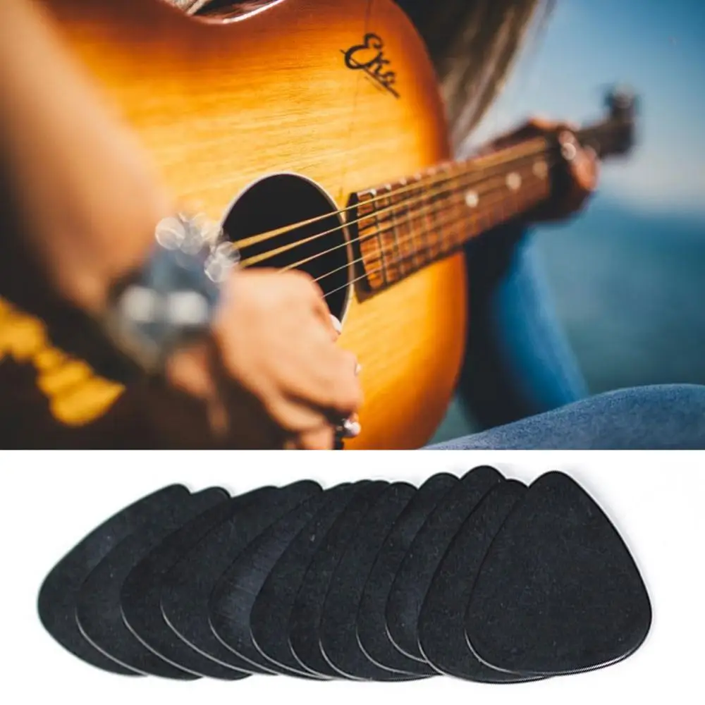 10 Pieces Guitar Pick Musical Accessories Black Celluloid 0.5mm Electronic Guitar Picks Plectrums