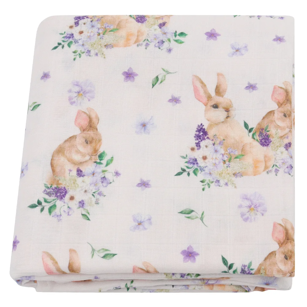 120X120CM Bamboo Cotton Baby Blanket Super Soft Muslin Baby Swaddle Wrap Infant Stroller Nursing Cover Bath Towel