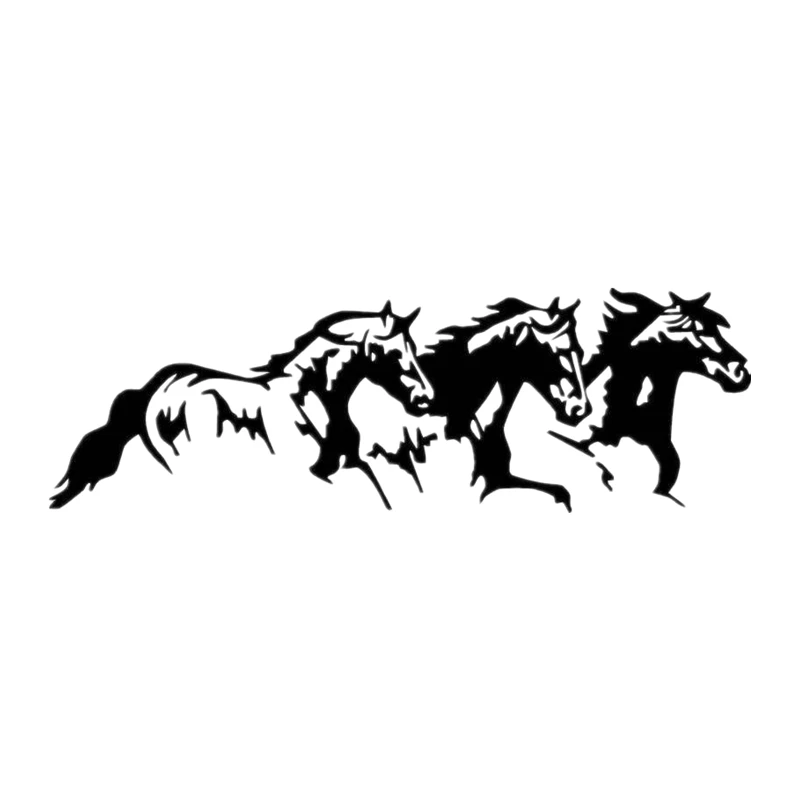 

Car Sticker Creativity 3 Running Horses Modeling Personality Stickers PVC Fashion Auto Window Bumper Sunscreen Waterproof Decals