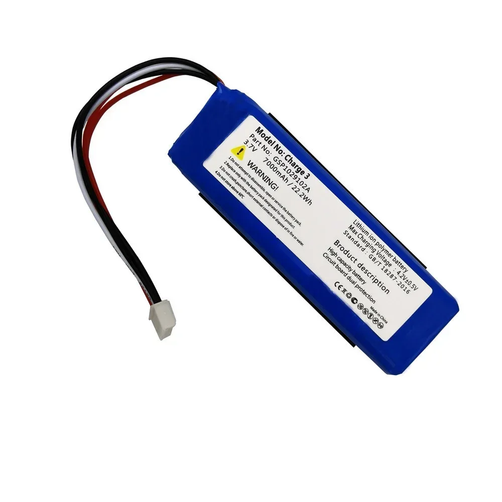 100% Original New 3.7V 7000mAh Battery Bateria GSP1029102A For JBL Charge 3 Batteries Tools Kits