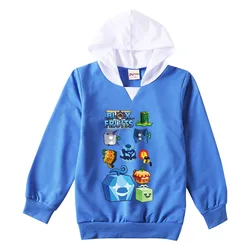 New Arrivals Kids Game Blox Fruits Shirt Girls Cartoon Hoodies Baby Boys Hooded Pullover Coats Children Long Sleeve Sweatshirts