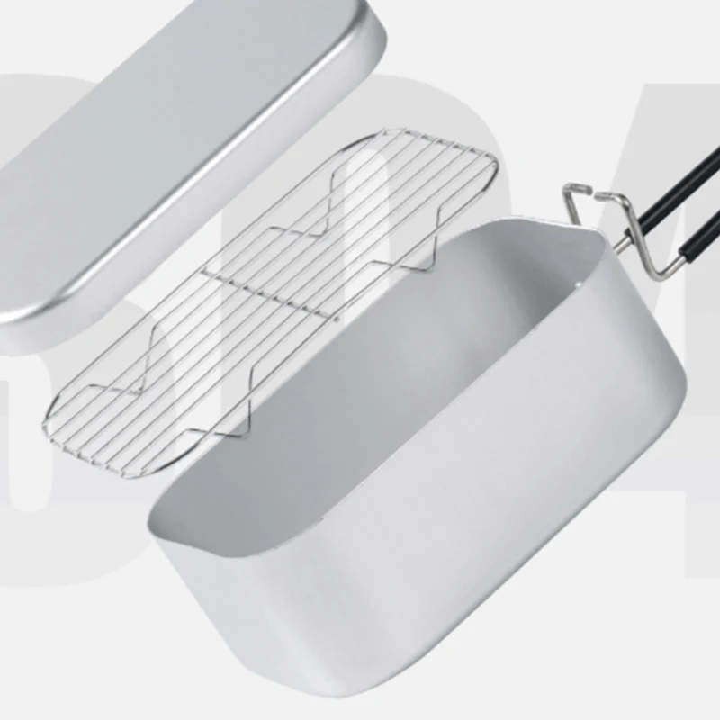 

Camping Lunch Box Lid Food Container Lunch Jack-In-The-Box Indoor Outdoor Camping Picnic (Silver) Suitable for Food Cooking