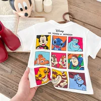 Children's Clothes Summer Boys T-shirt Printed Cartoon Cotton Fashion Kids Tops Tees Mickey Short Sleeved Tshirt Toddler Costume 2