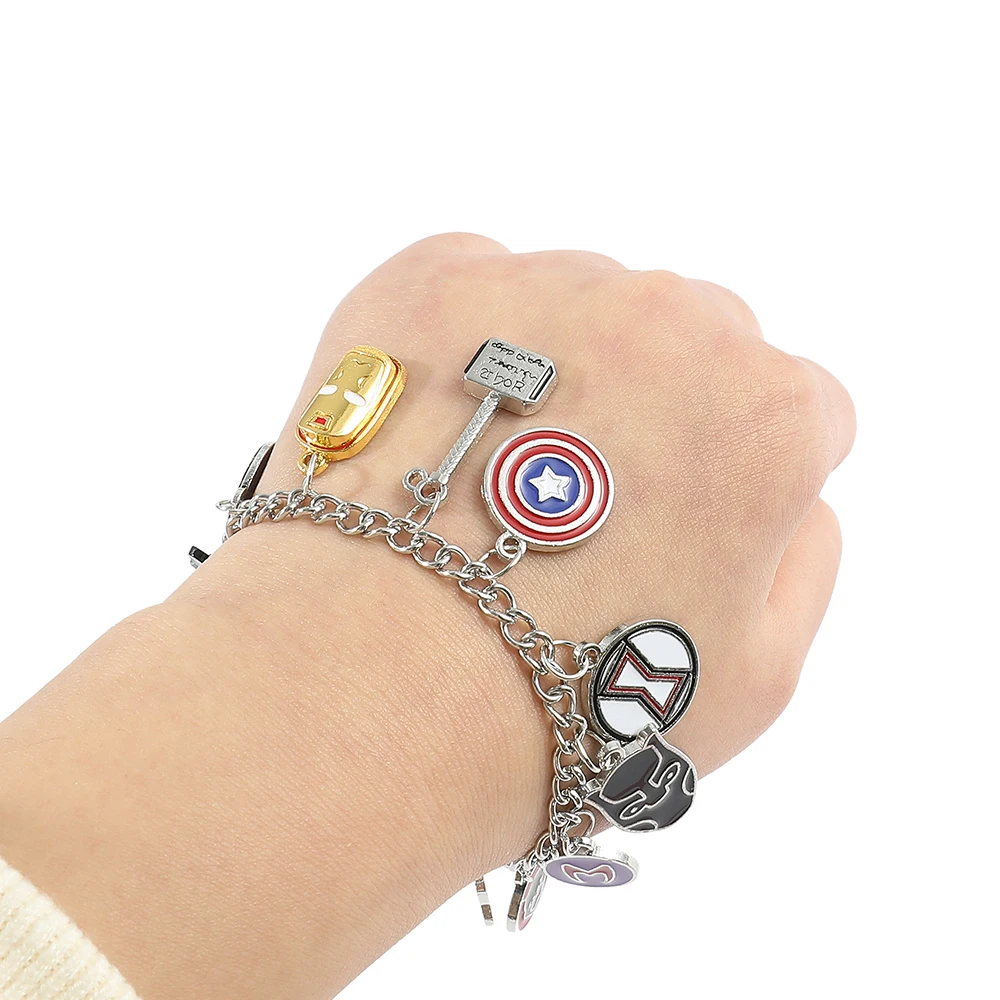 Superhero Spiderman Beads Bracelet Avengers Charm Enamel Crystal Pendant  Bangles for Women Jewelry Accessories Bracelet - AliExpress