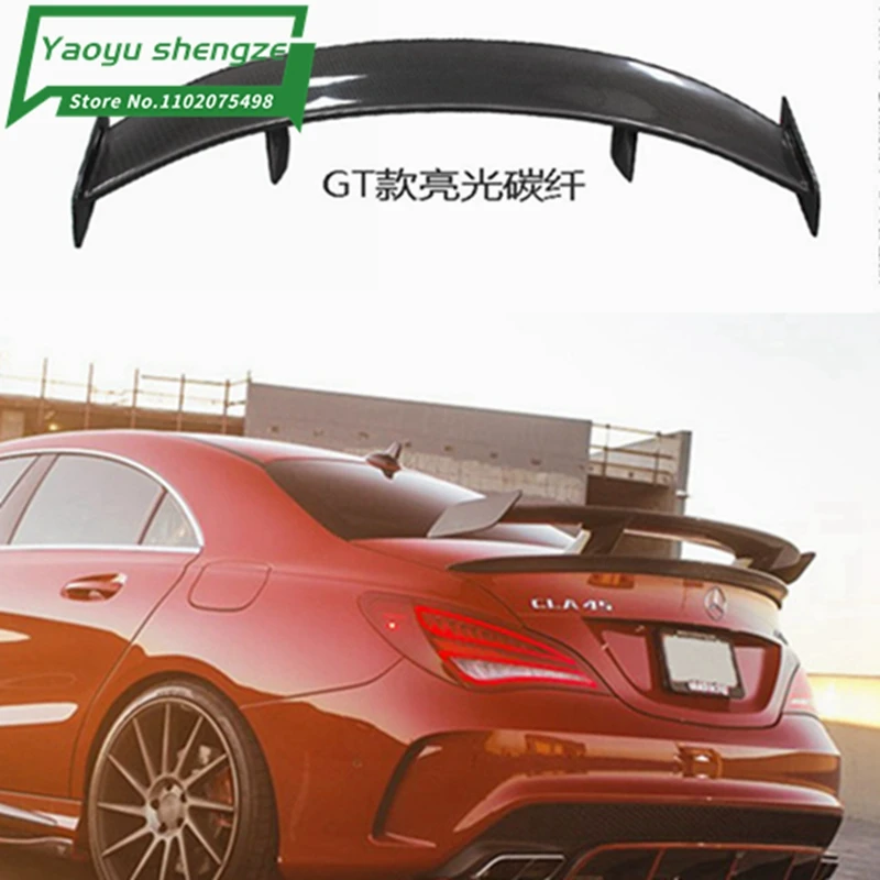 GT Spoiler For Mercedes CLA Wing CLA45 W117 C117 Matt Carbon Fiber Rear