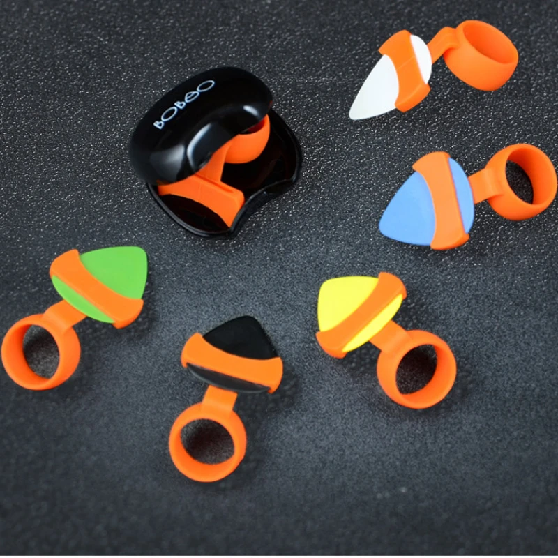 Guitar Picks Holder Finger Cover Folk Acoustic Guitar Auxiliary Artifact Strumming Electric Non-slip Storage Cover
