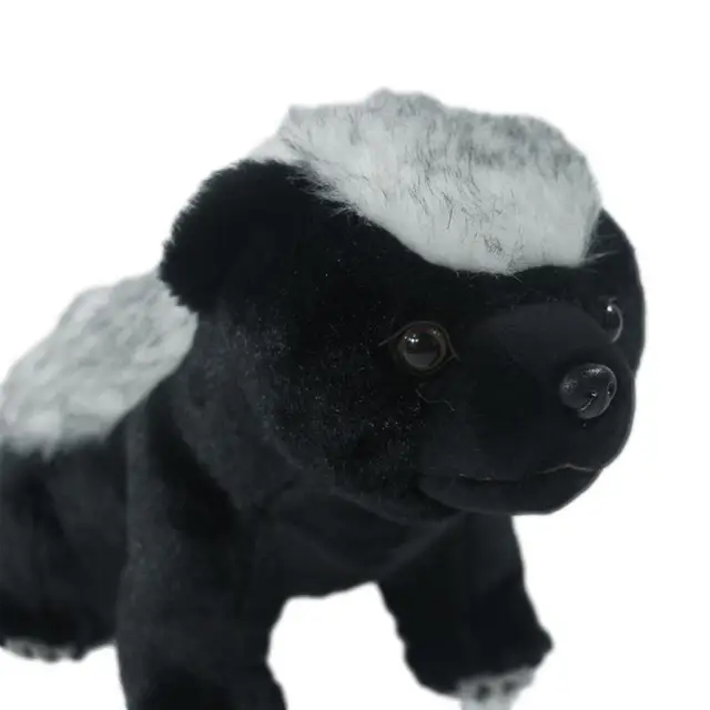 ZHONGXIN MADE Simulation Honey Badger Plush Toy - Black 16'' Realistic Wild  African Badger Stuffed Animal Toys, Lifelike Standing Wild Animals Plush