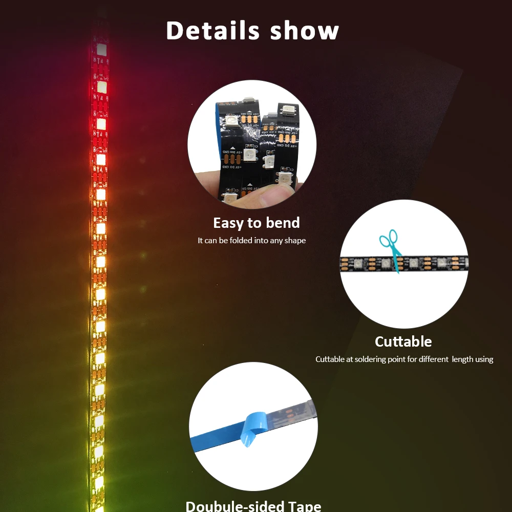 รูปสินค้า แถบไฟ LED ARGB ปรับสีได้ ตกแต่ง PC