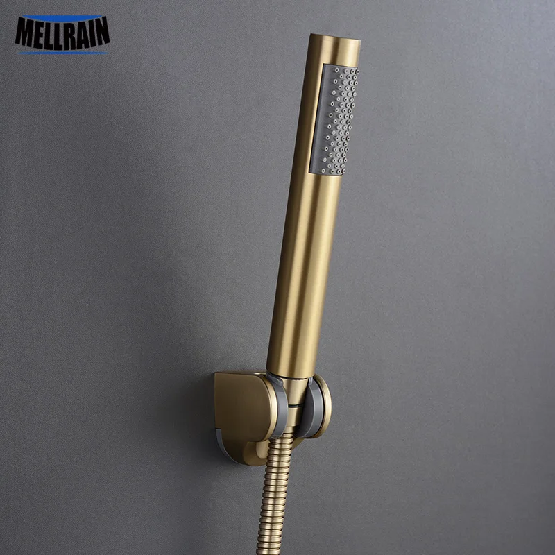 Handheld Shower Head Black Bathroom Accessories Stainless Steel High Pressure Water Saving Bath Hand Shower Multiple Colors 3