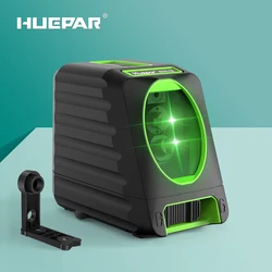 Huepar Box-1G Self-leveling Laser Level 150ft/45m Outdoor Green Cross Line with Vertical Beam Spread Covers of 150°