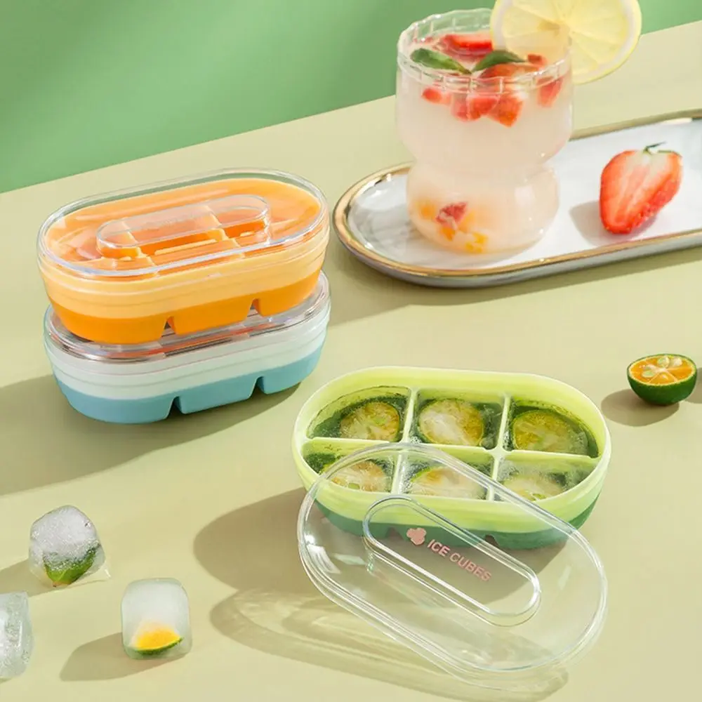 

6 Grids Silicone Ice Cube Tray Ice Mold Ice Cream Chocolate Molds Summer Party Homemade Cold Drink DIY Ice Cream Tools