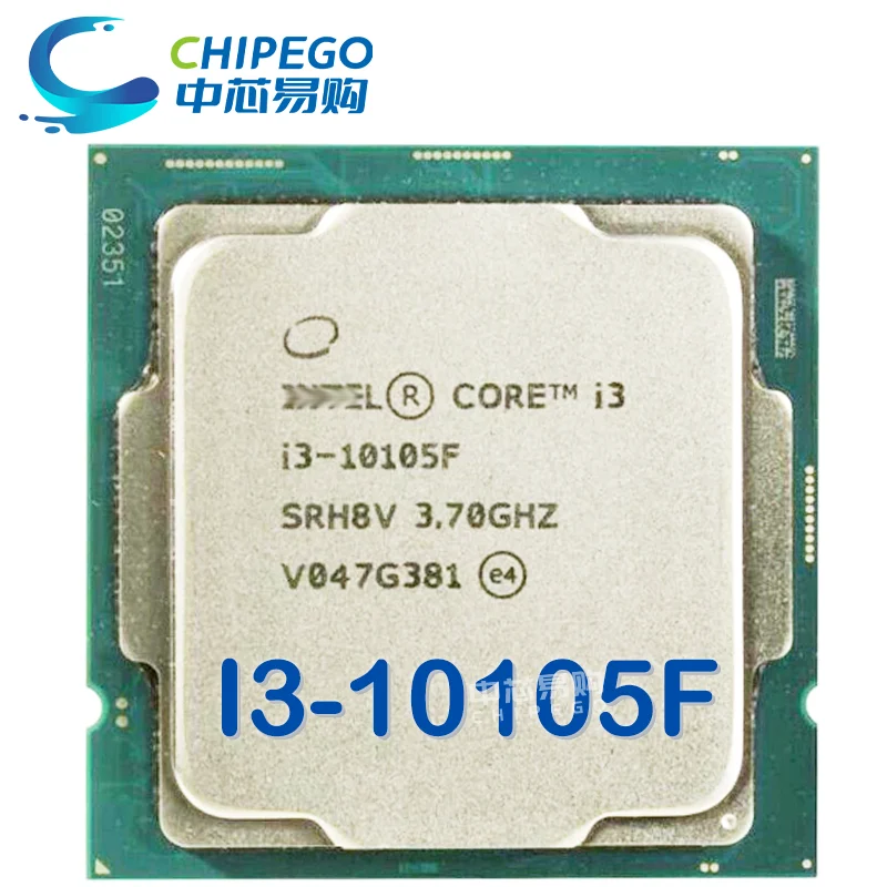 

Процессор Intel Core i3-10105F i3 10105F 3,7 ГГц четырехъядерный восьмипоточный Новый ЦПУ L3 = 6M 65 Вт LGA1200 в наличии