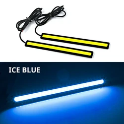 Ultra Thin Bright LED Daytime Running Lights - SuperBright, Low Consumption, Universal 12V Lamp (Ice Blue)