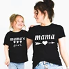 Mother Kids T Shirt Mama Love Girl The Boss Family Matching Outfits Summer Short Sleeve Clothes For Women Mother And Daughter 1