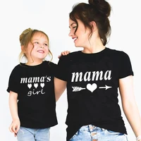 Mother Kids T Shirt Mama Love Girl The Boss Family Matching Outfits Summer Short Sleeve Clothes For Women Mother And Daughter 1