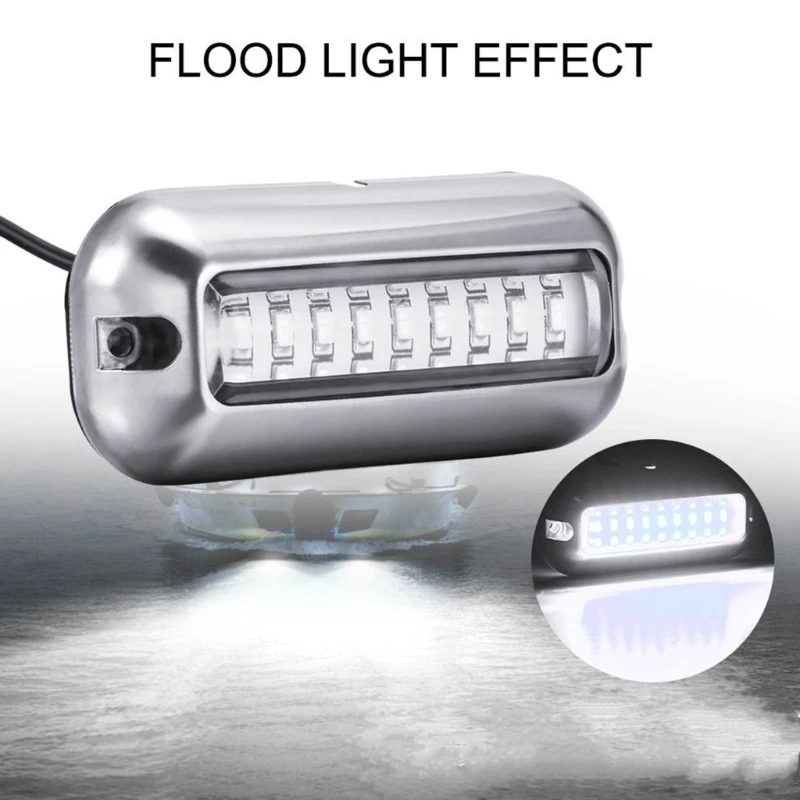 LED مركبة بحرية ضوء لافت للانتباه 10-30 فولت 27LED مقاوم للماء قارب Transom الخفيفة