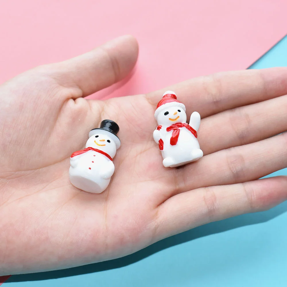 

Christmas Miniature Snowman Resin Snowman Ornaments Diy Snowman Craft Mini Christmas Santa Snowman Miniature Figurine 1pcs