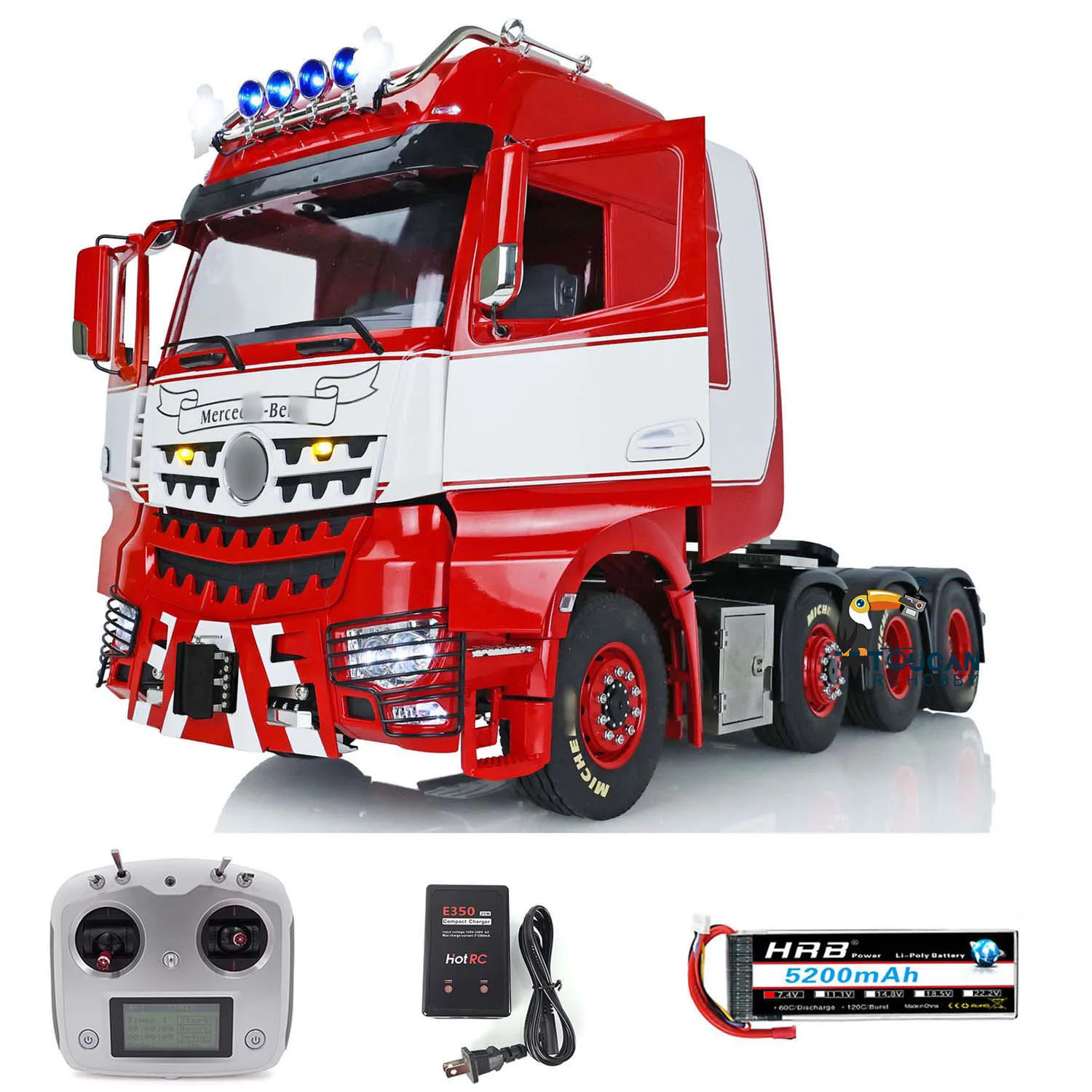 

1/14 LESU RC Tractor Truck 8*8 Metal Chassis Toucan DIY Highline 3363 Cabin Radio Control Model Toys Vehicle Lock Diff Servo